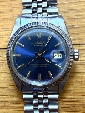 Rolex Datejust 1603 Blue Dial Silver Steel Bracelet